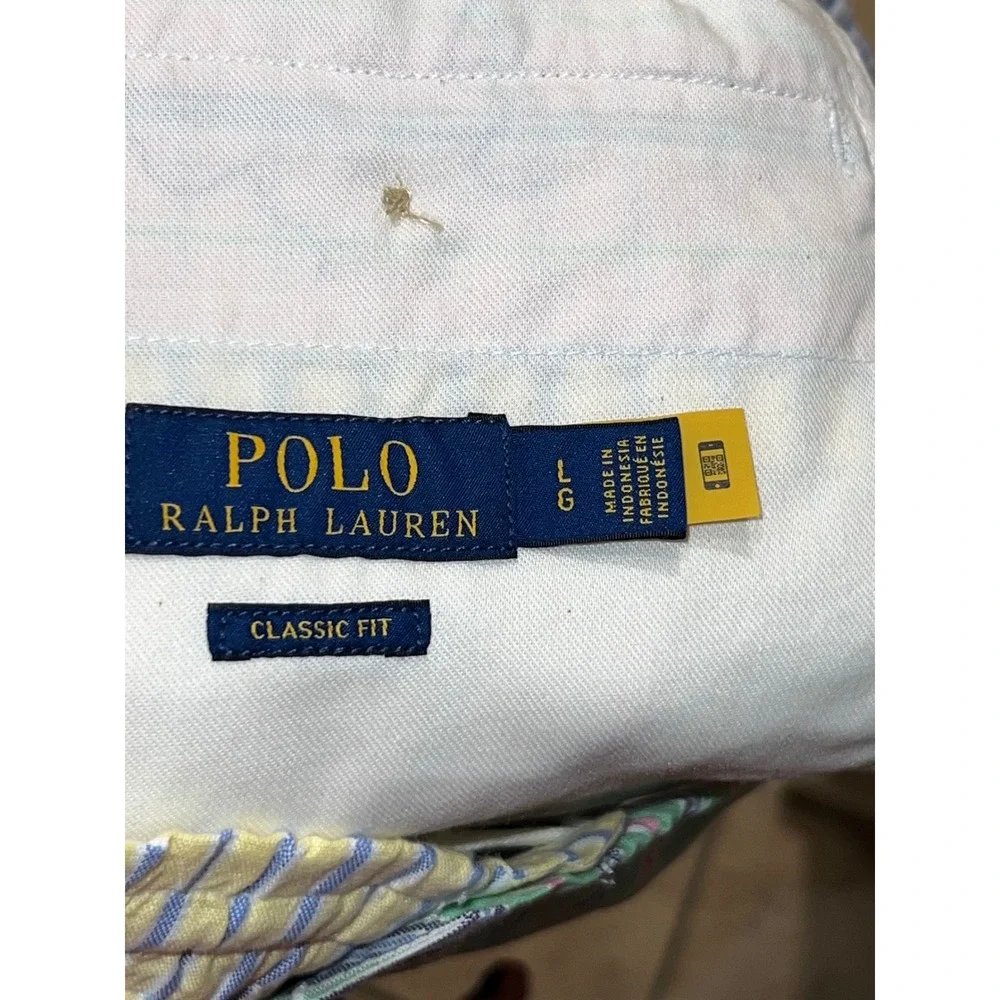NWT Polo Ralph Lauren Large Classic Fit  Striped Patchwork Shorts Multi Color